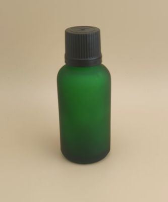 Design délicat Mat clair vert foncé bouteille en verre lisse pour essence