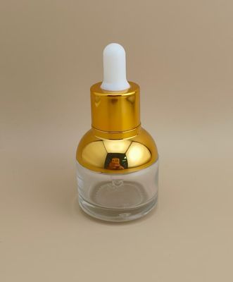 Magnifique flacon compte-gouttes rond transparent pour essence