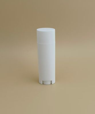 ISO9001 ISO14001 Certifié plastique blanc petite ellipse lisse emballage de baume à lèvres idéal pour les rouges à lèvres récipients cosmétiques