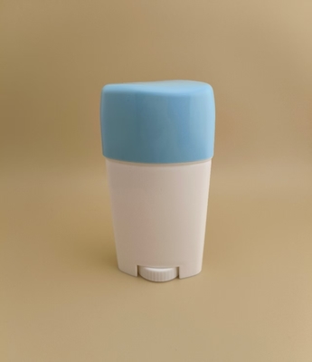 Emballage de baume à lèvres lisse blanc avec couvercle bleu 2308 pour les rouges à lèvres