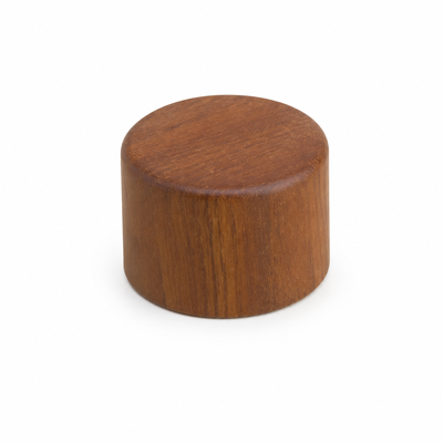Bouchon rond lisse en plastique imitation bois pour flacons cosmétiques